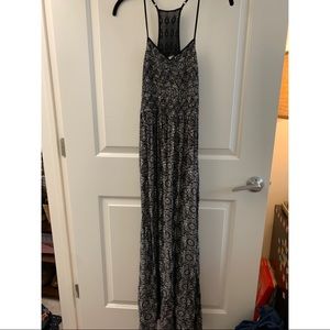 Black & White Printed Maxi Dress
